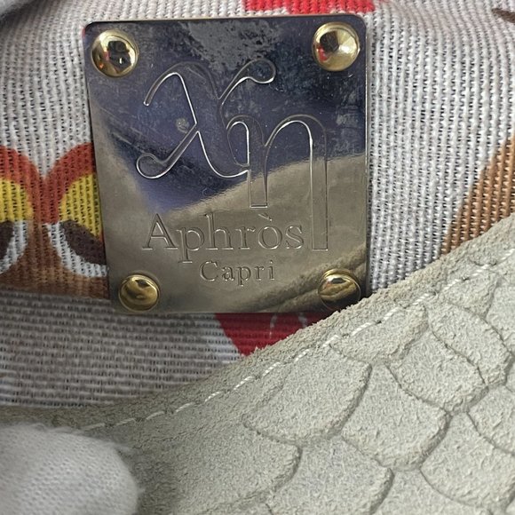 Aphròs Capri Python Print Suede Small Hobo Bag - Picture 10 of 12